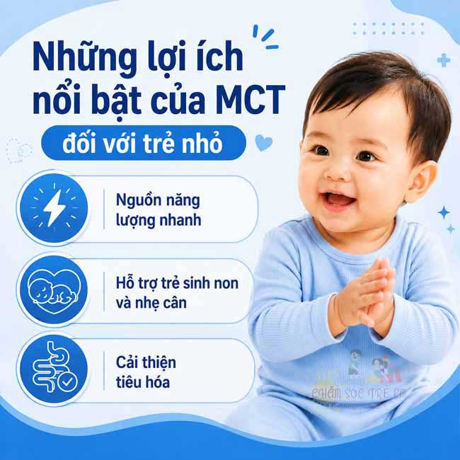 Những lợi ích nổi bật của MCT đối với trẻ nhỏ