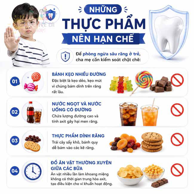 Những thực phẩm nên hạn chế