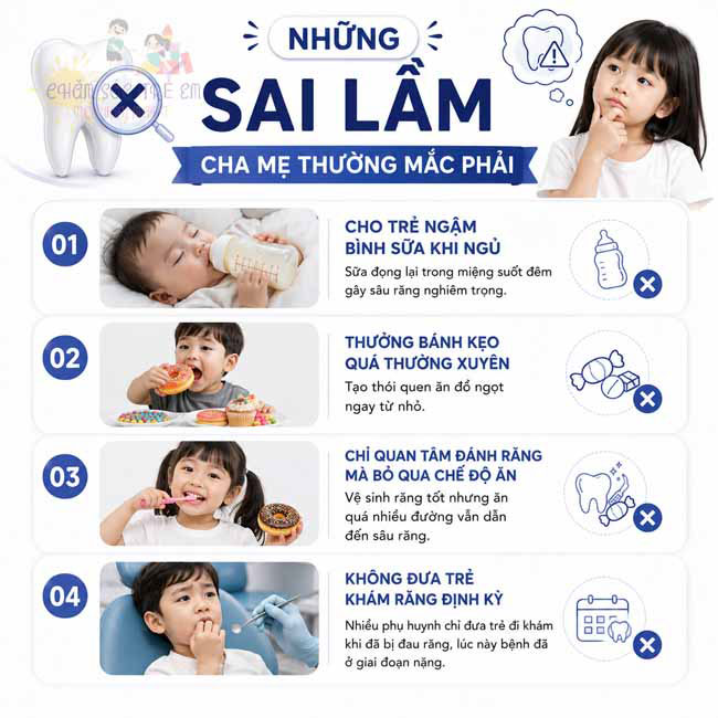 Những sai lầm cha mẹ thường mắc phải